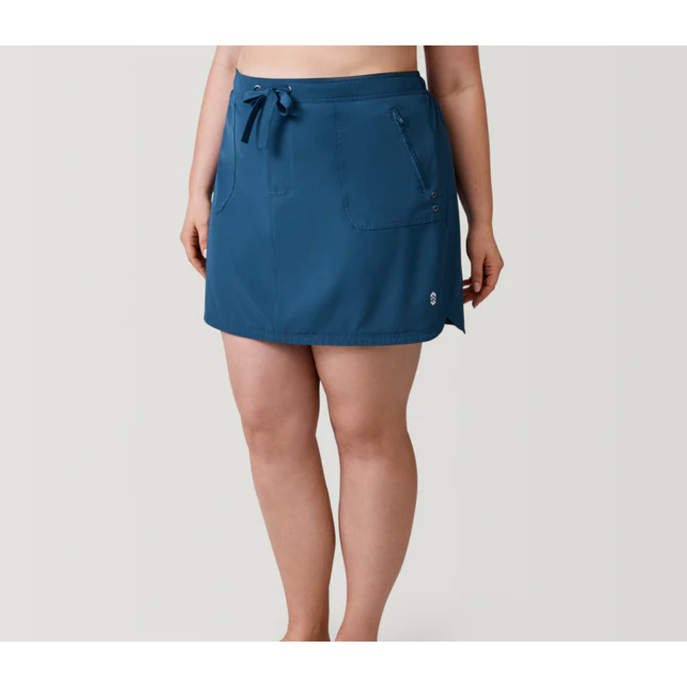 Free Country Beach Beyond Skort Sz 3X Slate Blue Stretch Tennis Workout Outdoors